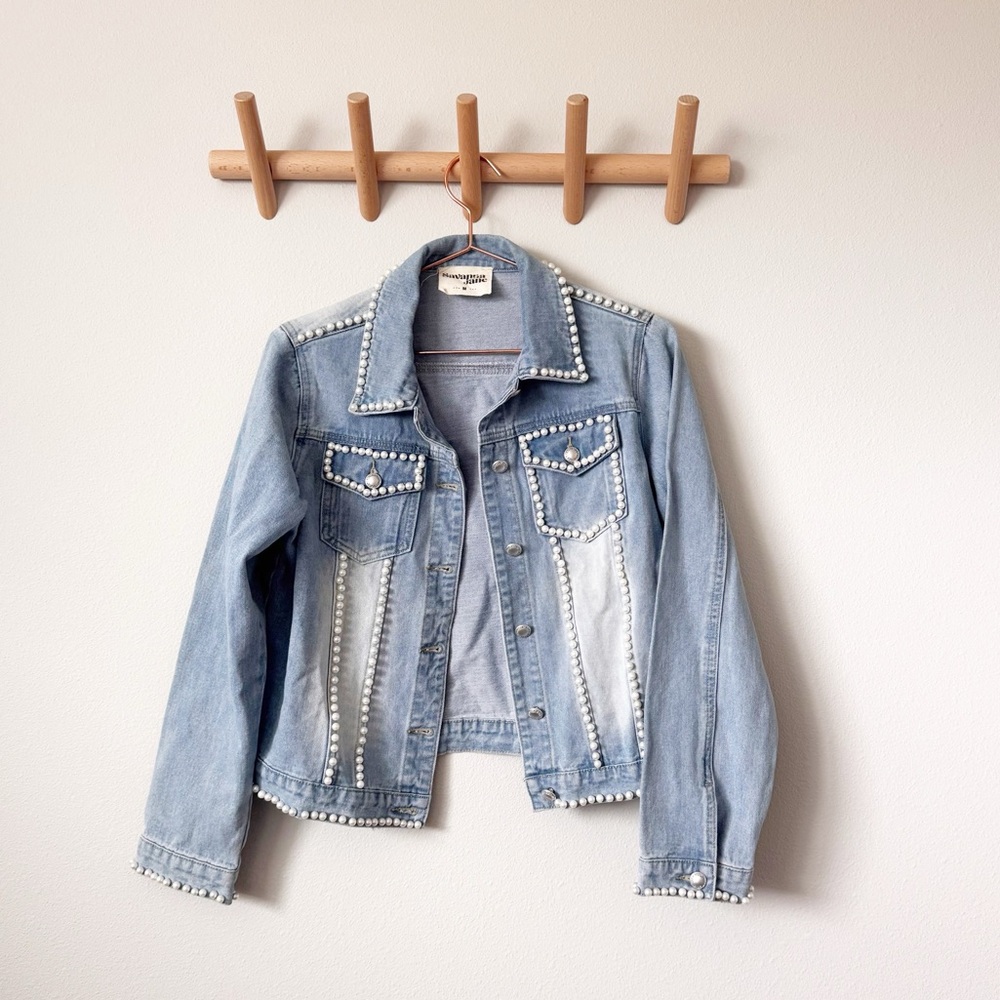 Savannah Jane Pearl Demin Jacket size medium